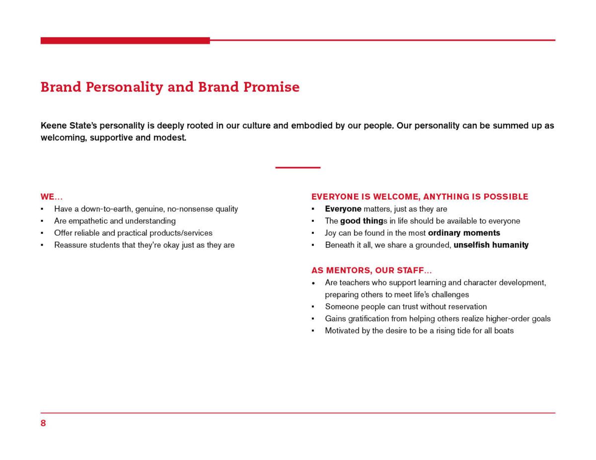 An excerpt from the Keene brand guide, where we document what the brand archetype means